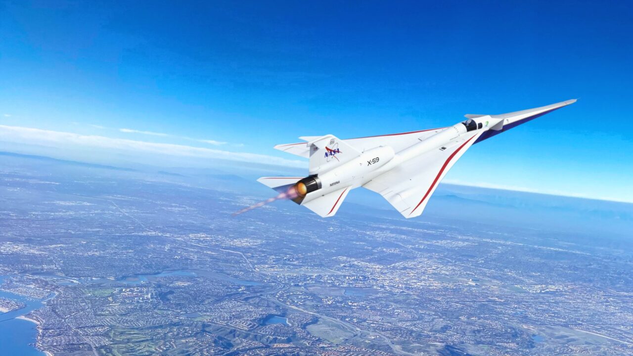 NASA esimene vaikne ülehelikiirusel katselennuk X-59 veeres angaarist välja