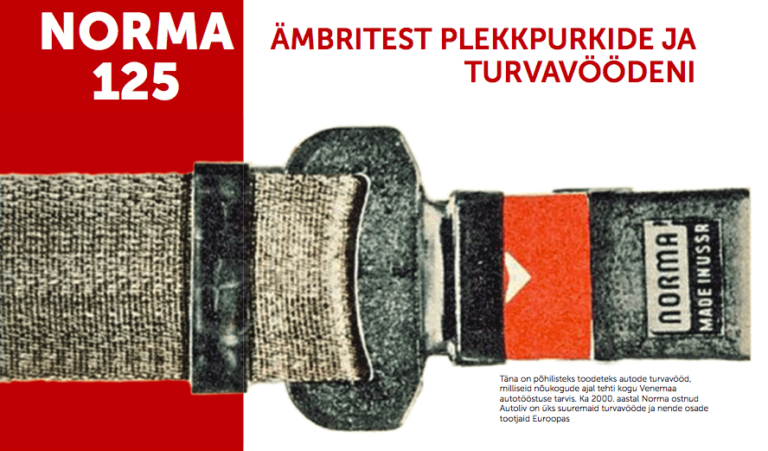 Norma 125: ämbritest plekkpurkide ja turvavöödeni