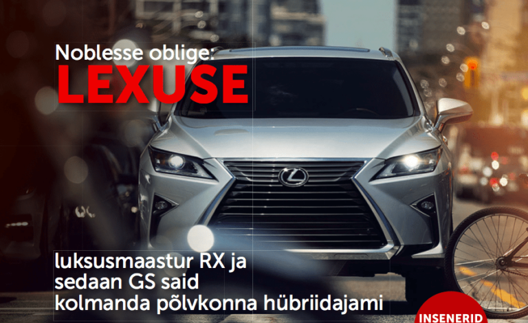 Noblesse oblige: Lexuse luksusmaastur RX ja sedaan GS said kolmanda põlvkonna hübriidajami